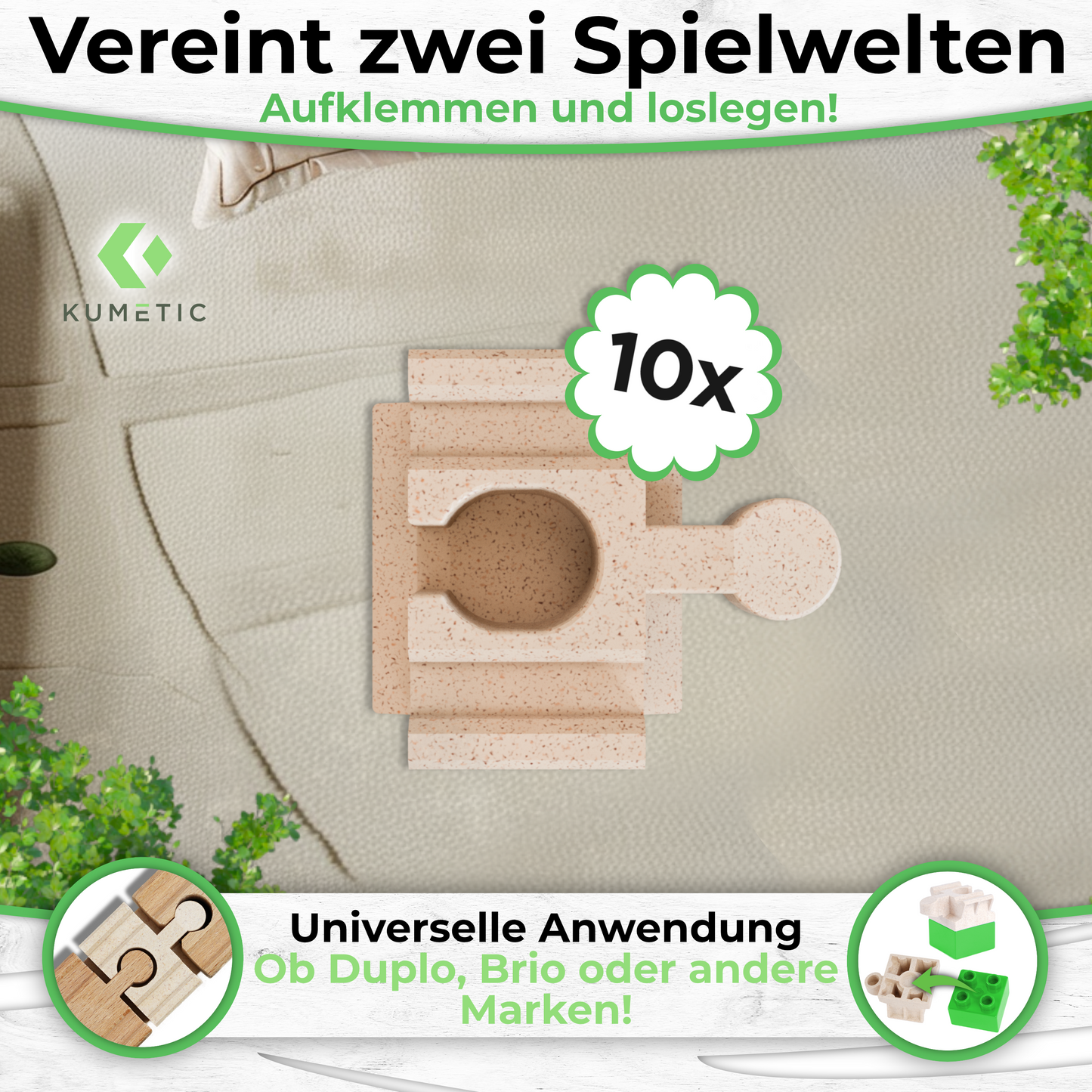 Adapterstein passend für Brio & Duplo