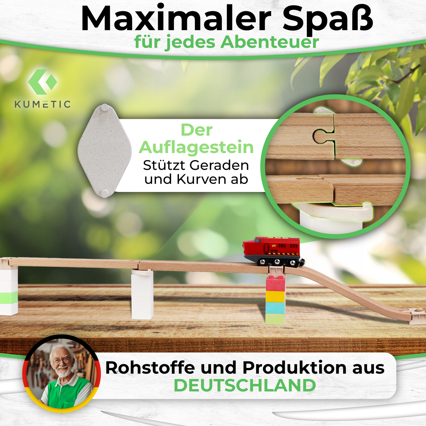 Adapterstein passend für Brio & Duplo