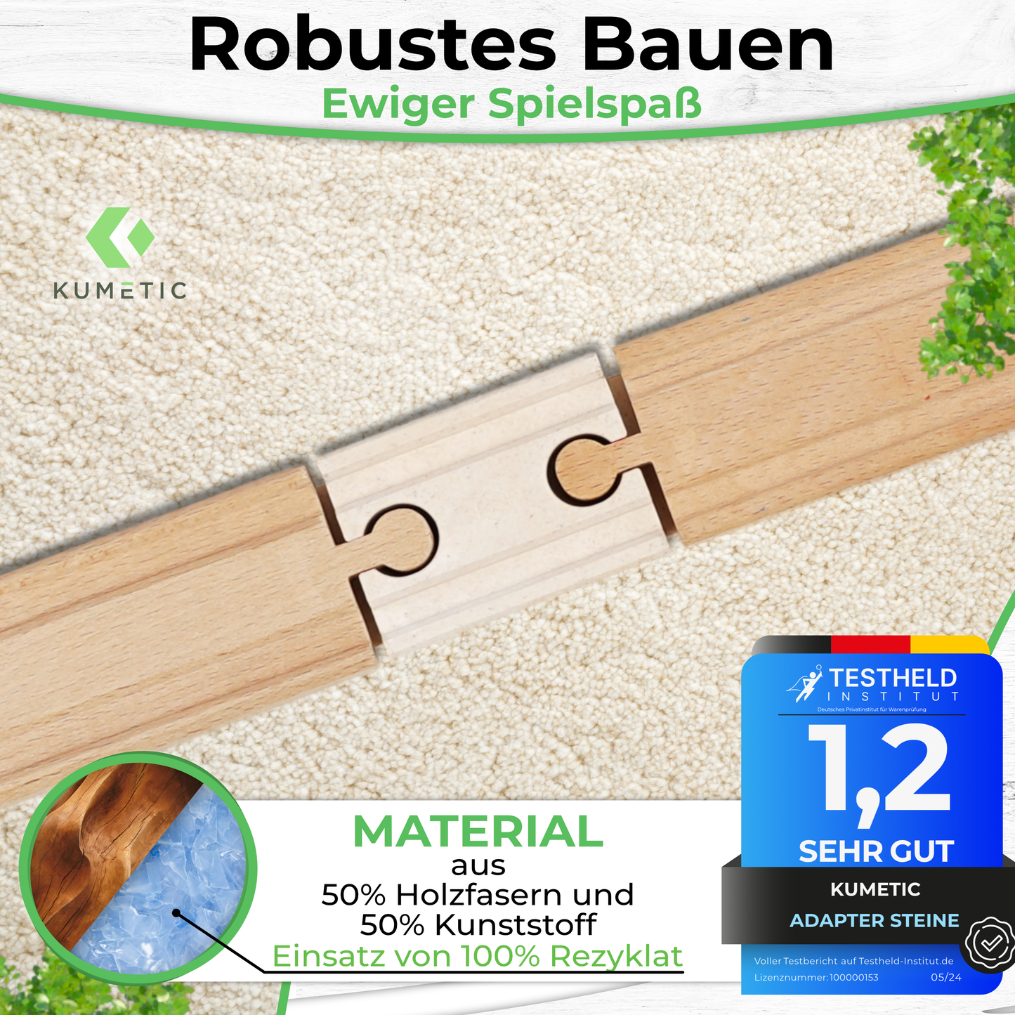 Adapterstein passend für Brio & Duplo