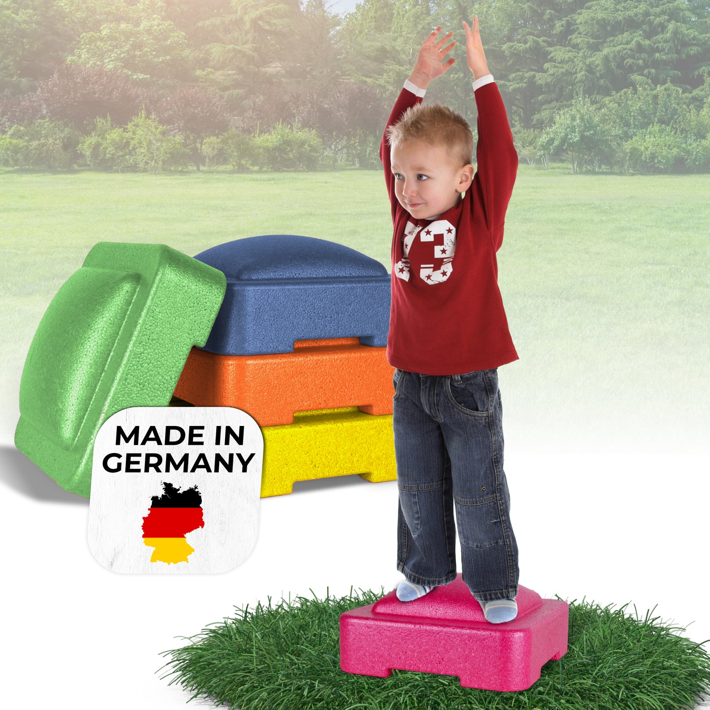 Mega-Bloxi 5er Set - Balanciersteine zum Stapeln - Indoor & Outdoor